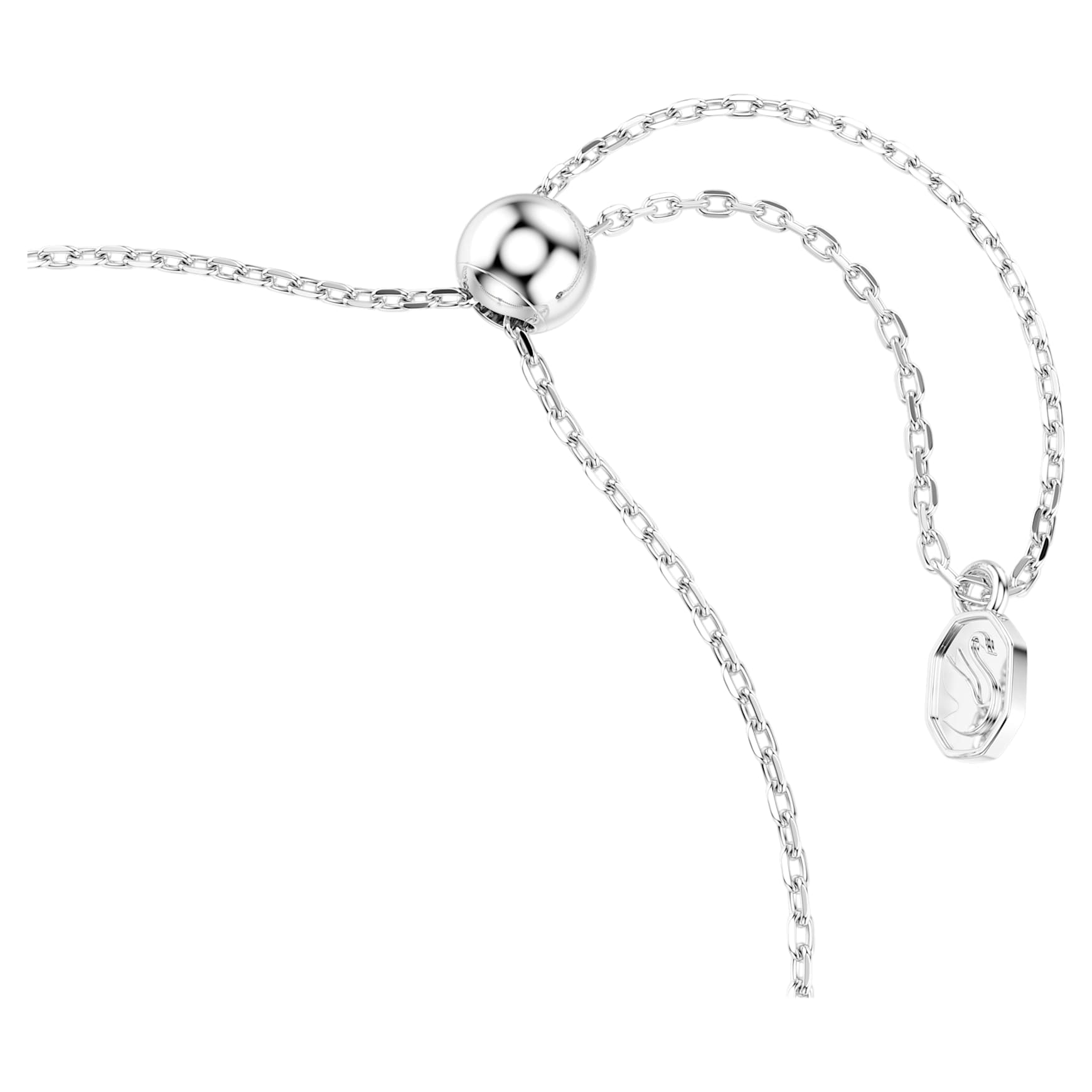 One bracelet, Mixed cuts, Heart, Blue, Rhodium plated by SWAROVSKI