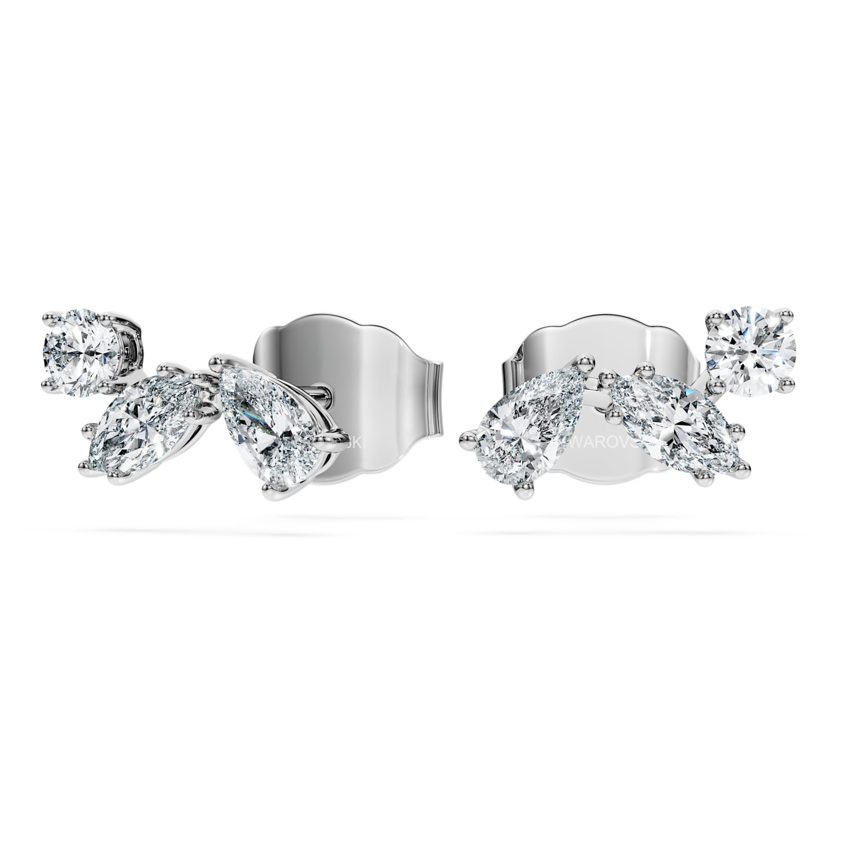 Galaxy stud earrings, Lab-grown diamonds 0.5 ct tw, Mixed shapes, Sterling silver by SWAROVSKI