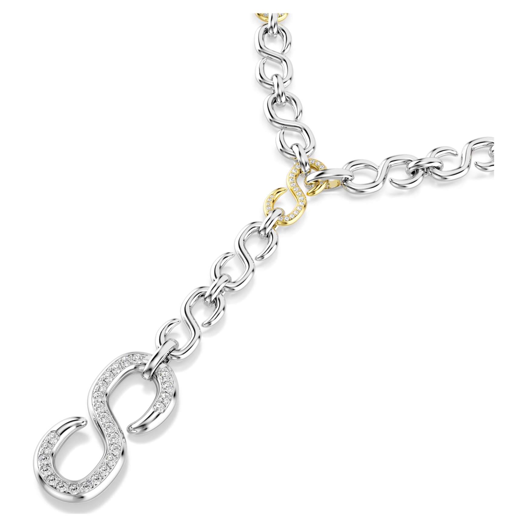 Dextera strandage, Round cut, White, Mixed metal finish by SWAROVSKI