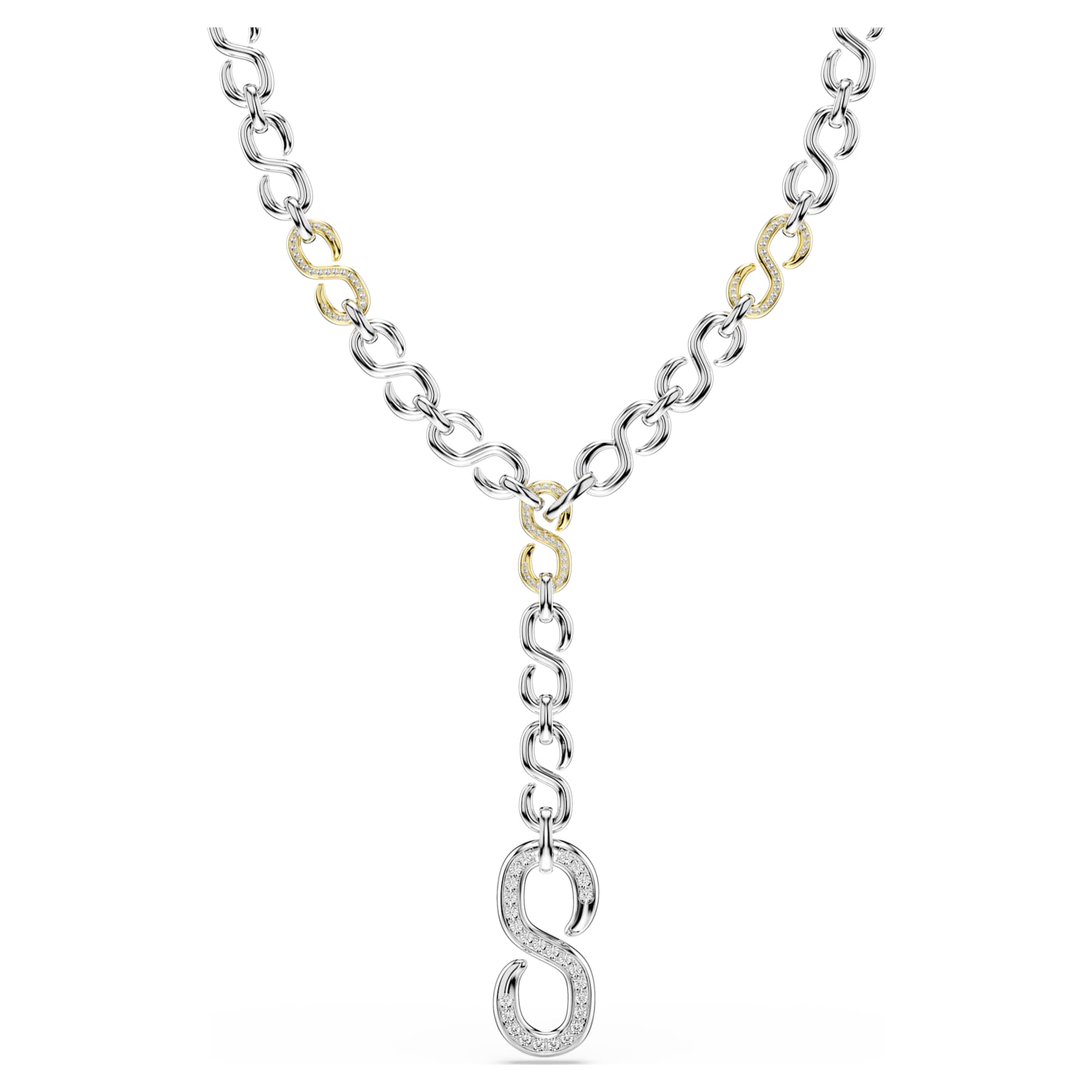 Dextera strandage, Round cut, White, Mixed metal finish by SWAROVSKI