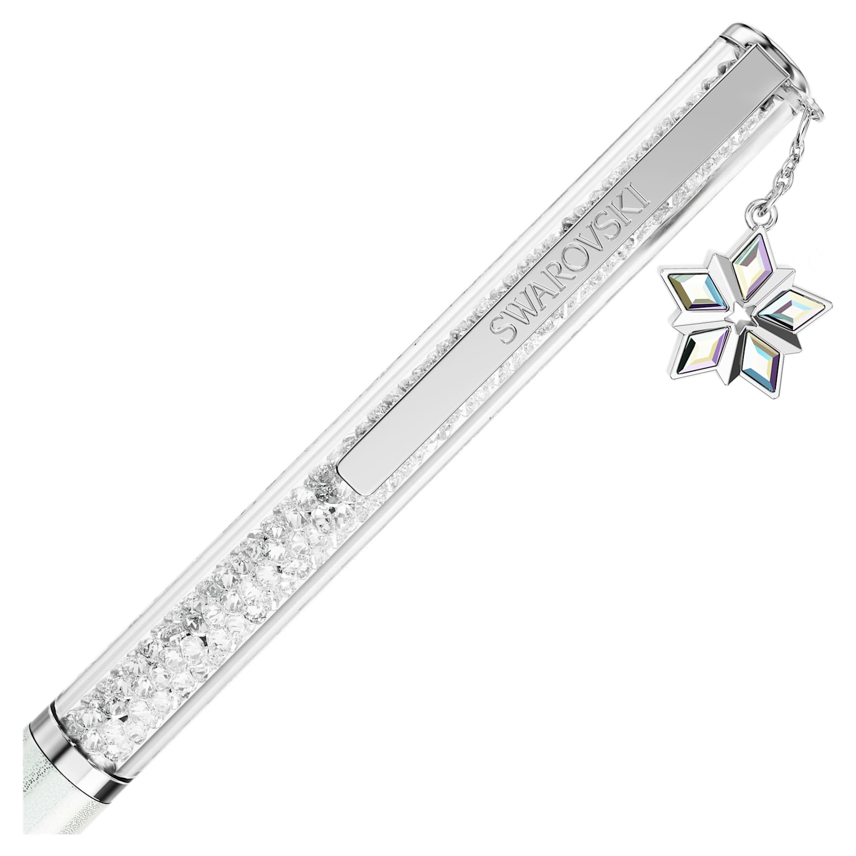 Annual Edition Crystalline ballpoint pen 2027 ballpoint pen, White lacquered, Chrome plated