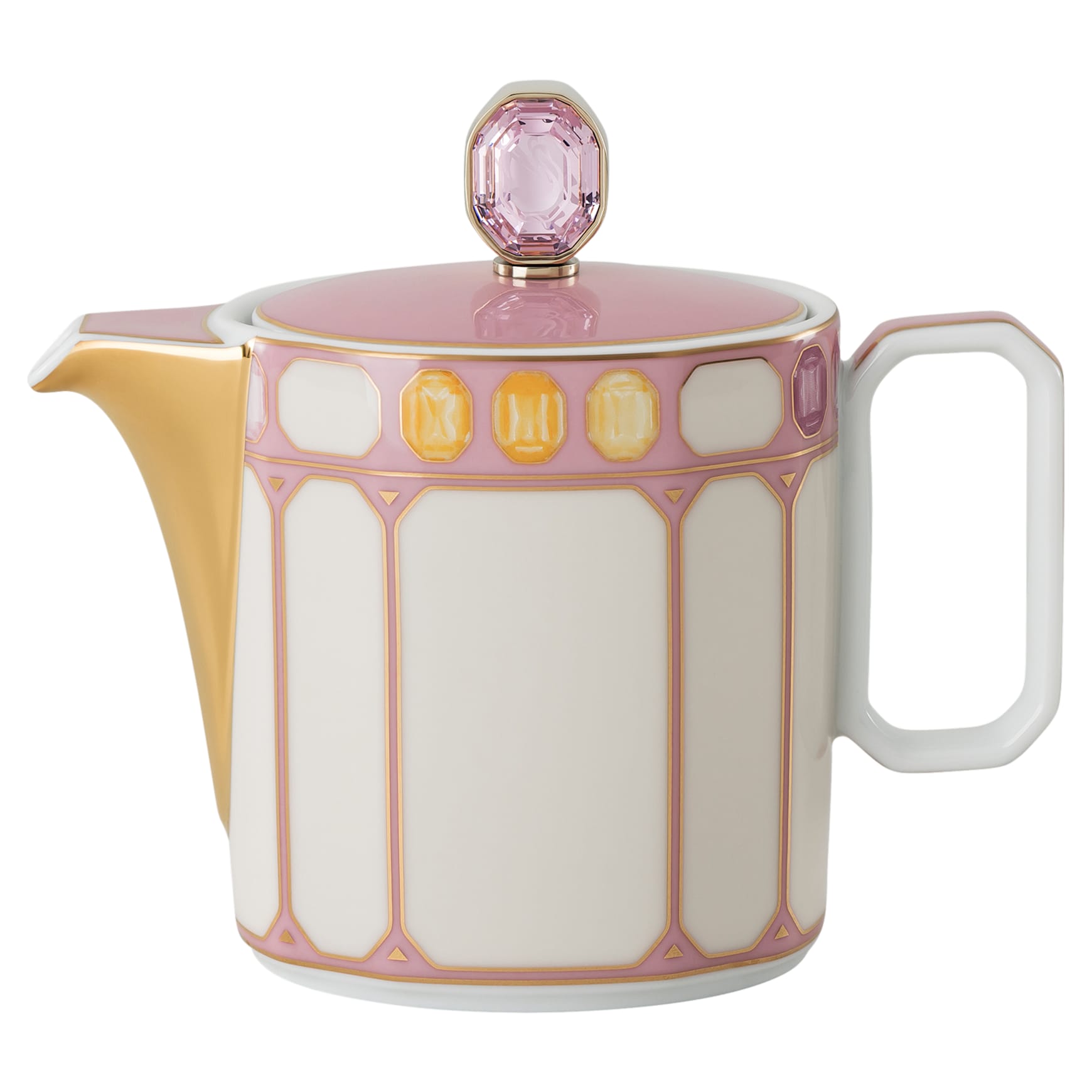 Idyllia creamer jug, Porcelain, Pink by SWAROVSKI