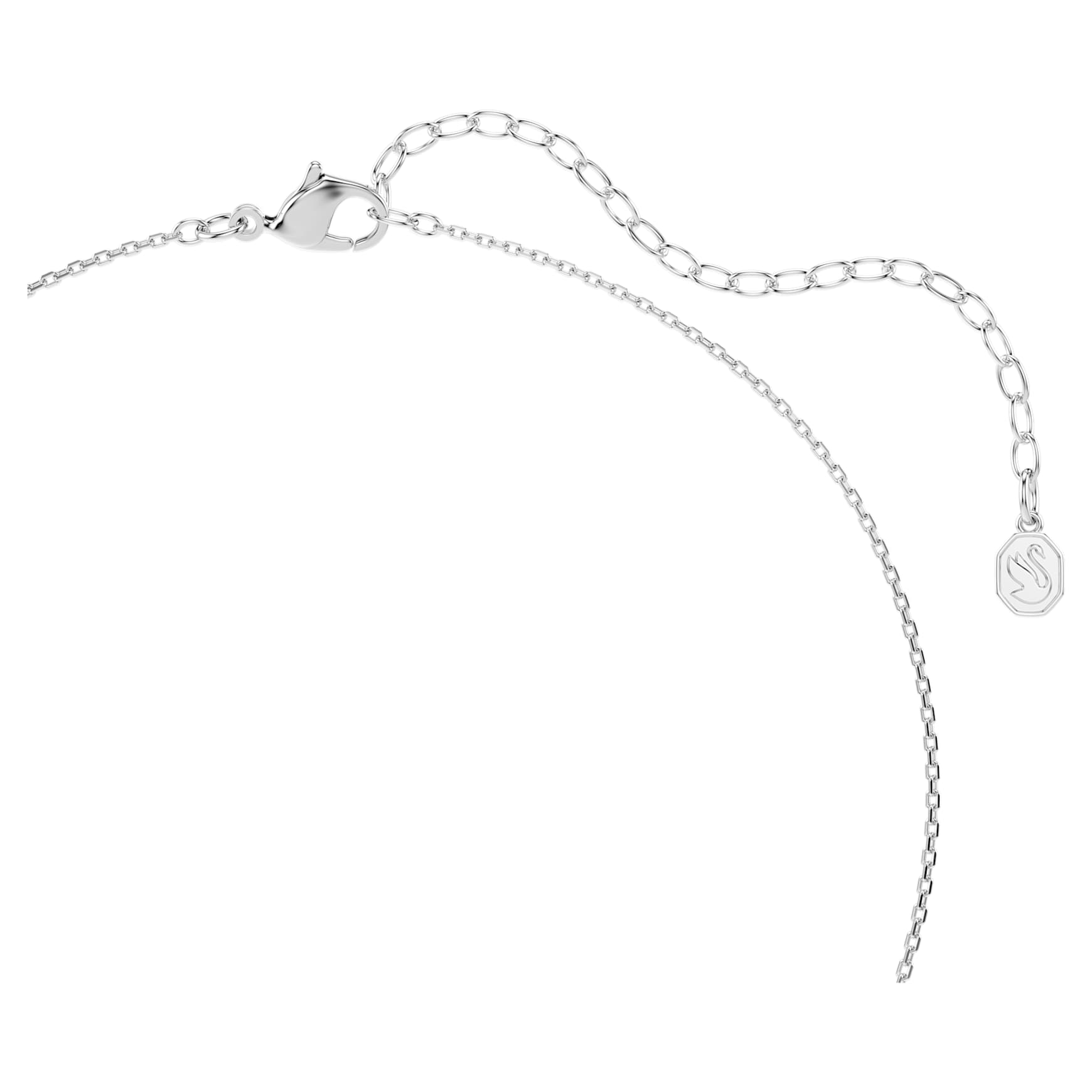 Symbolica pendant, Round cut, Pavé, Horseshoe, Blue, Rhodium plated by SWAROVSKI