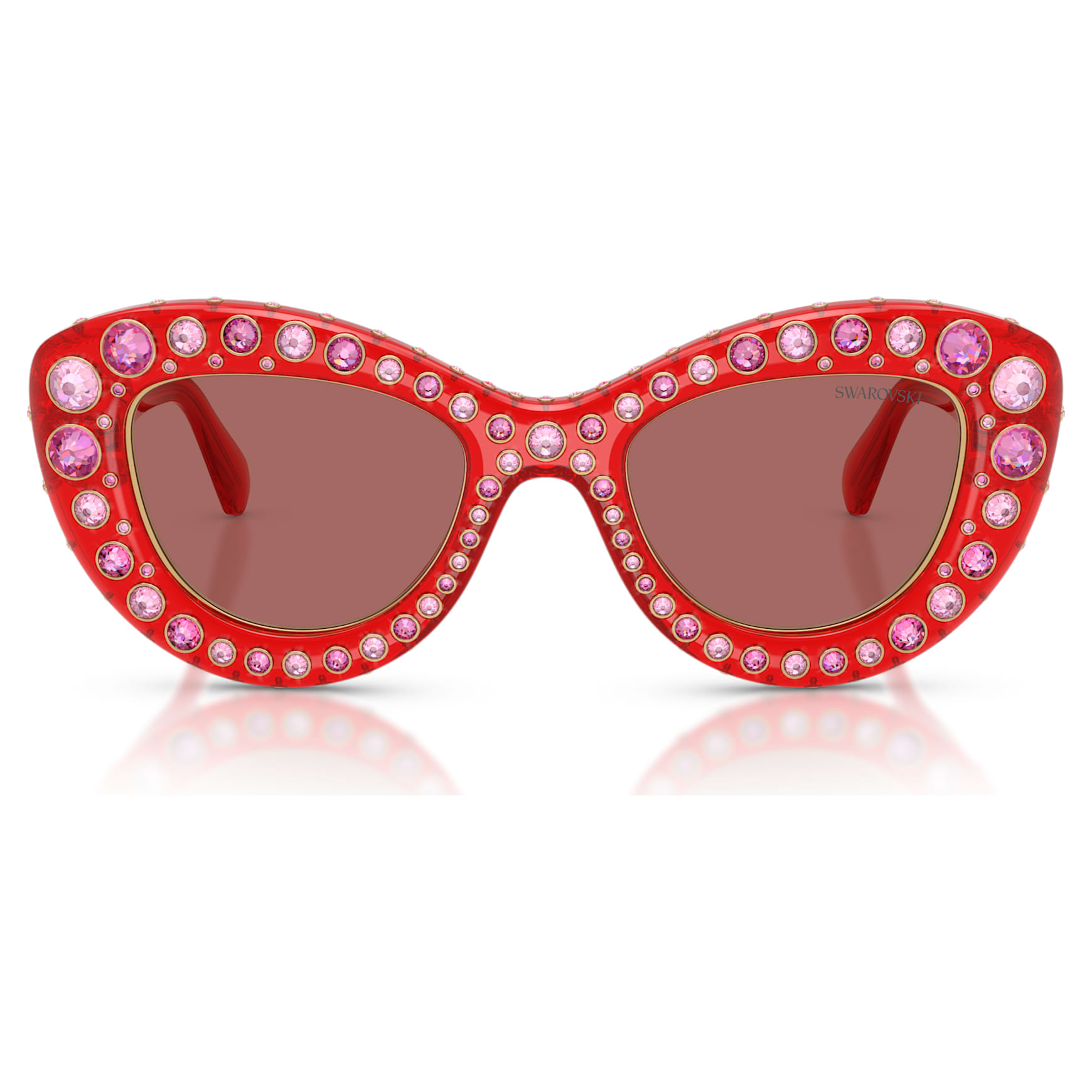Sunglasses, Cat-Eye shape, SK6060, Red by SWAROVSKI