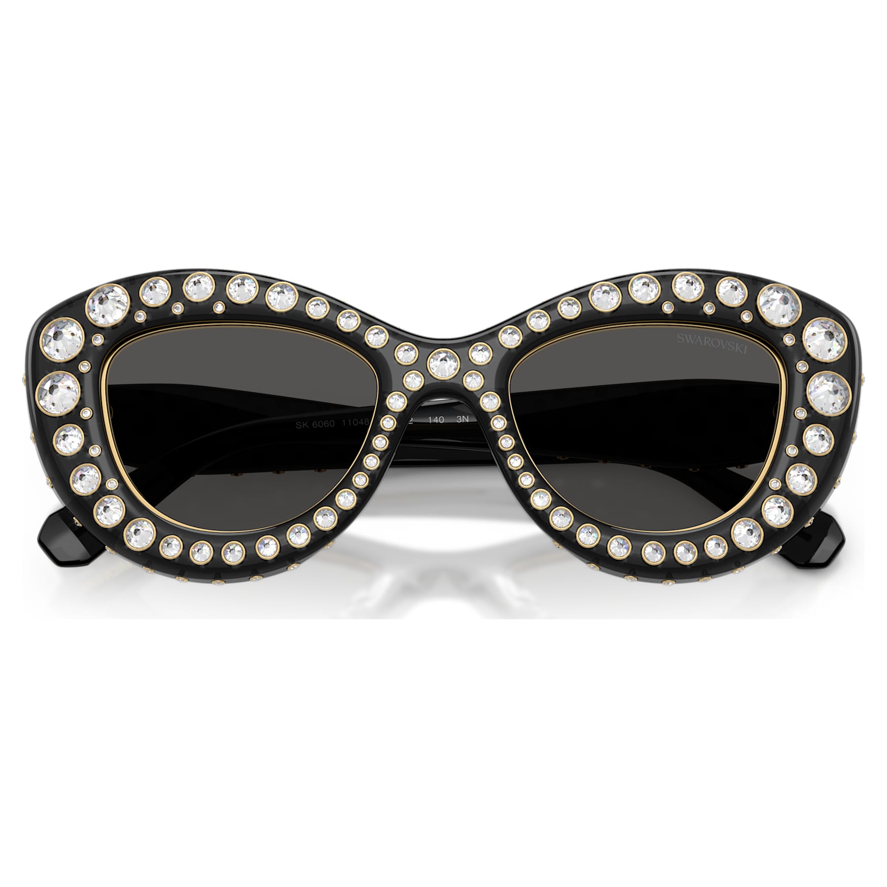 Sunglasses, Cat-Eye shape, SK6060, Silver Tone by SWAROVSKI