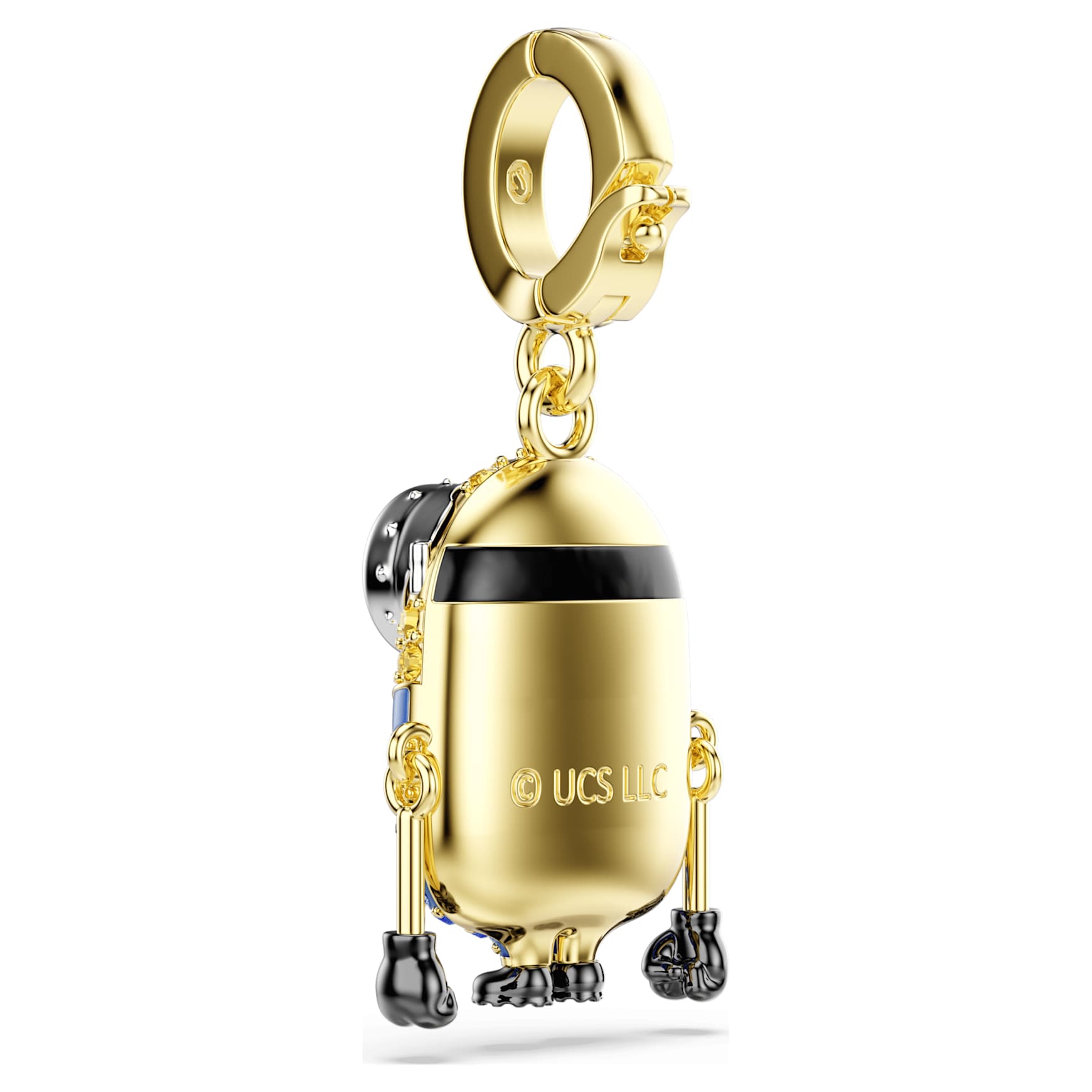 Minions Bob charm, Pavé, Multicoloured, Gold-tone plated