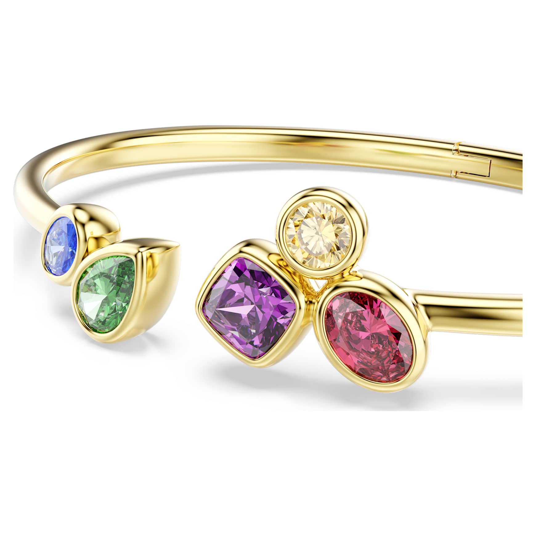 Imber bangle, Mixed cuts, Multicolored, 18K gold finish - Swarovski, 5753258