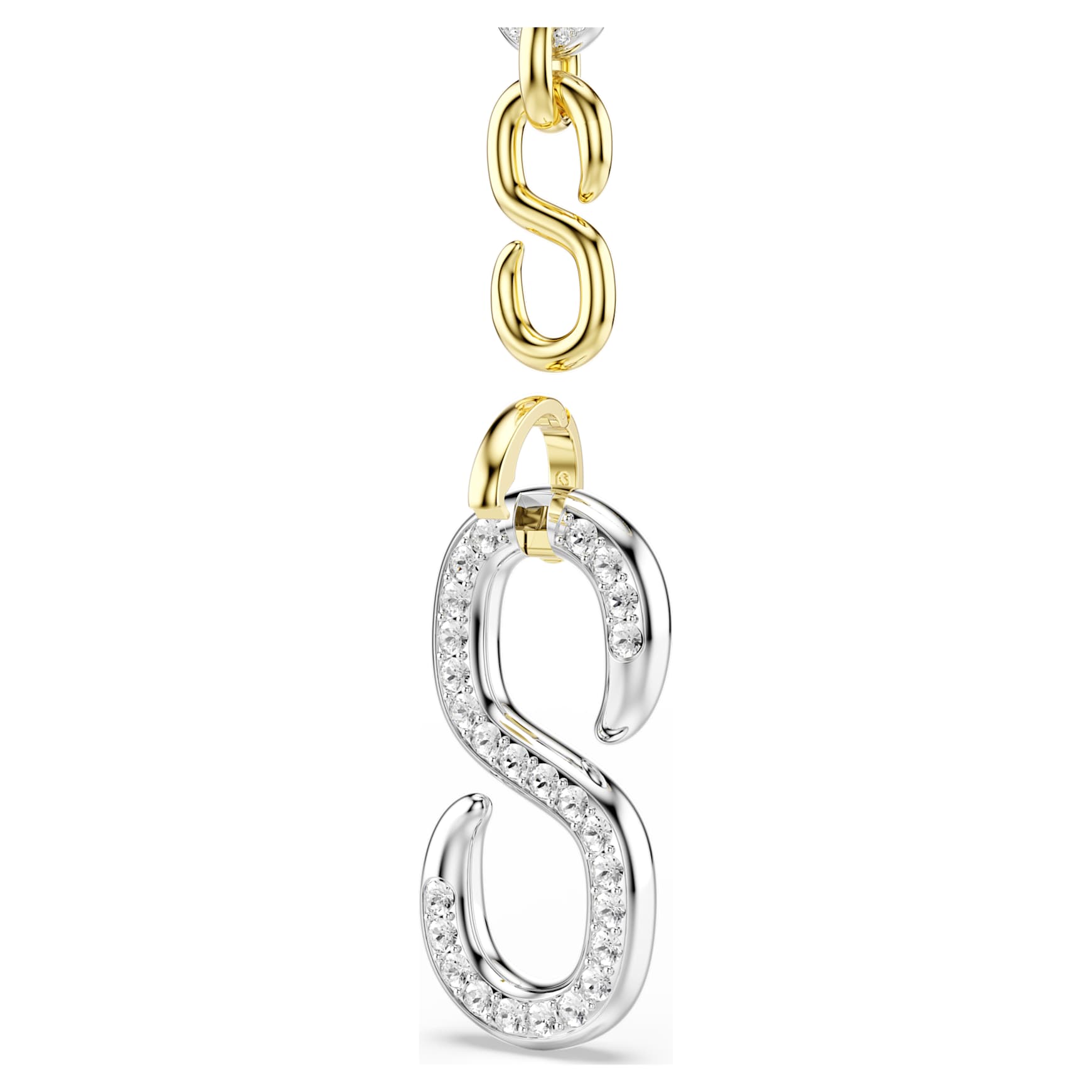 Dextera waist belt, White, Mixed metal finish by SWAROVSKI