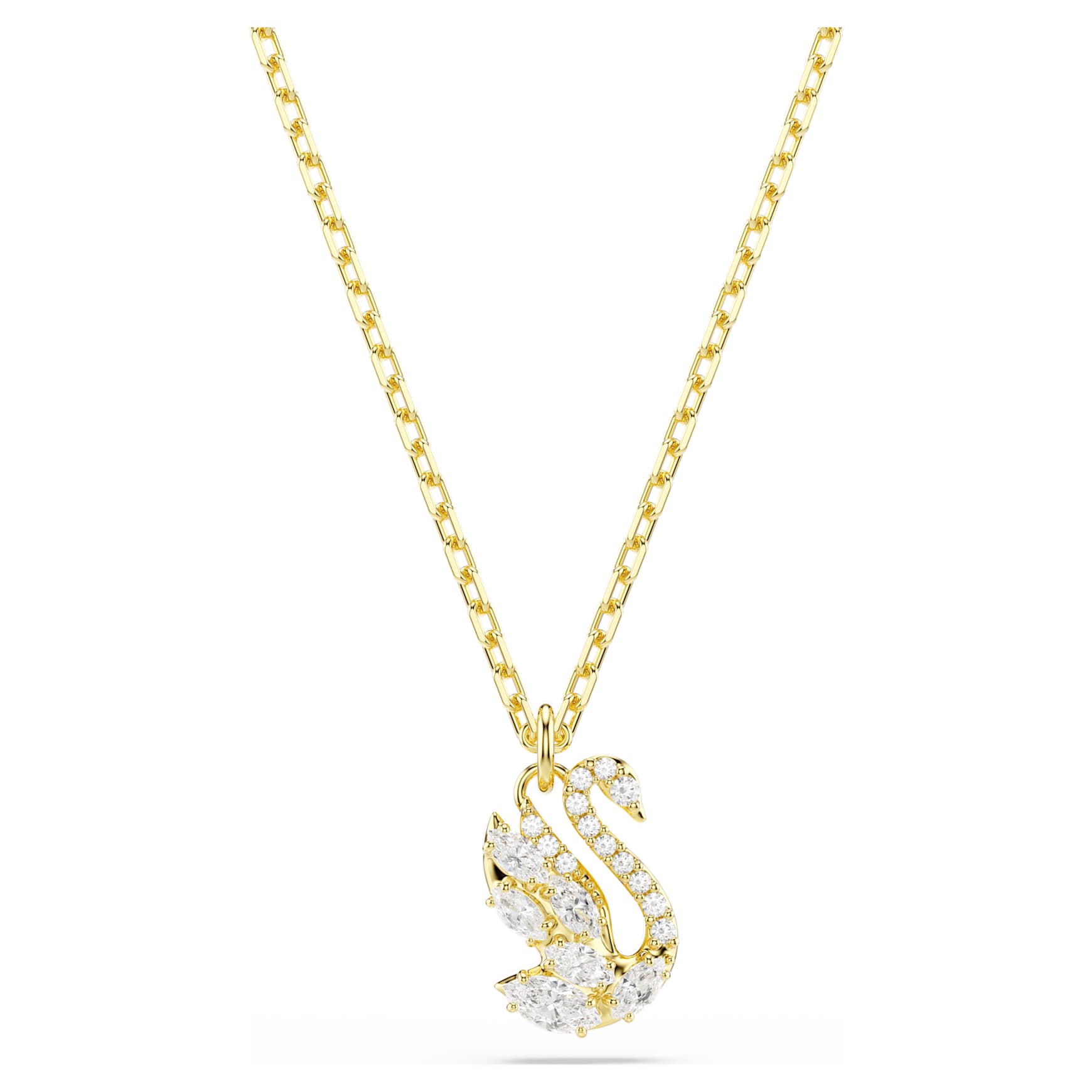 Swan pendant, Mixed cuts, Swan, White