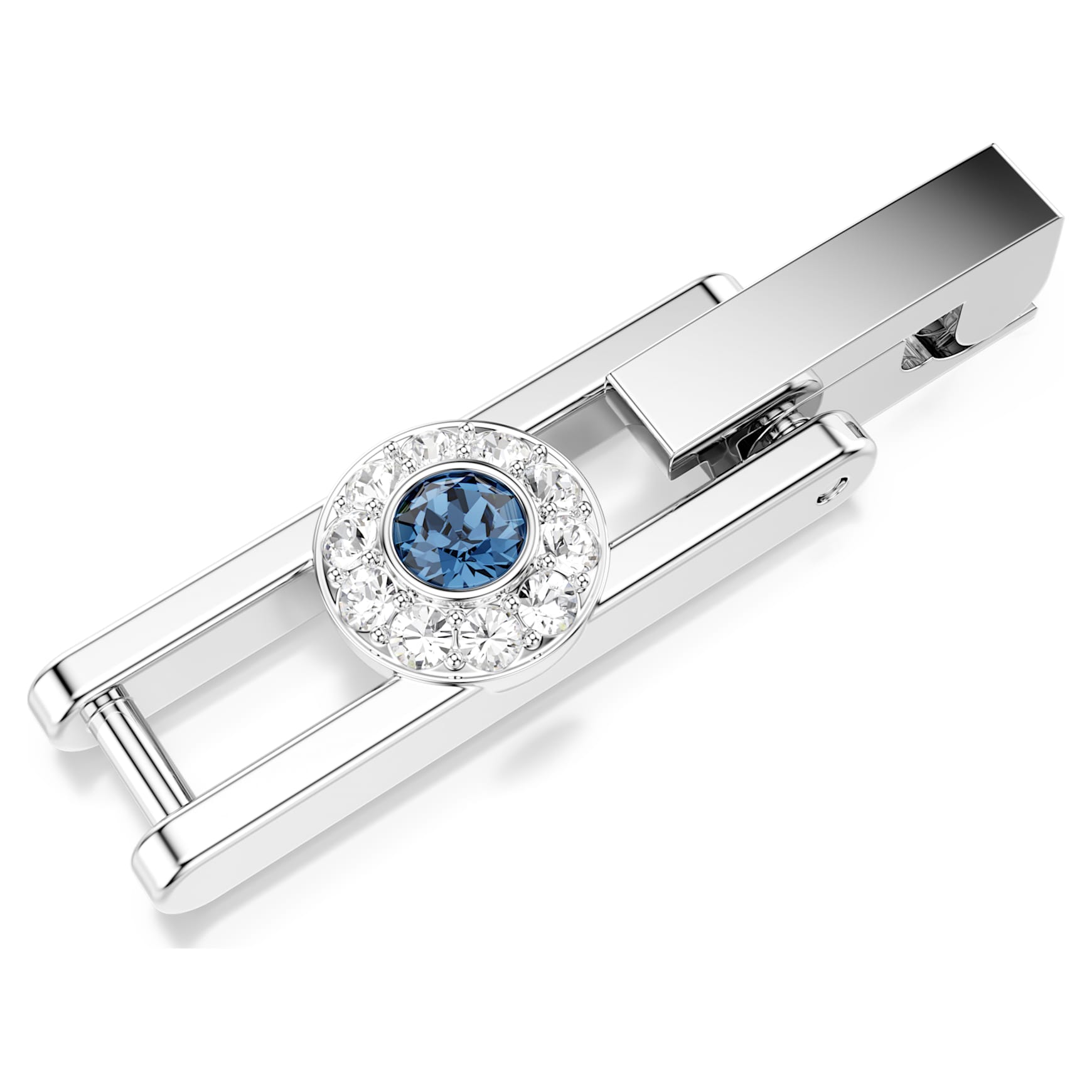 Una Angelic extender, Round cut, Blue, Rhodium plated by SWAROVSKI