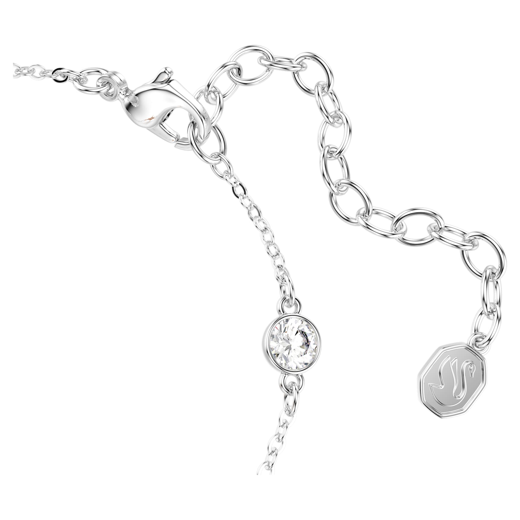 Symbolica bracelet, Round cut, Moon, White, Mixed Plating