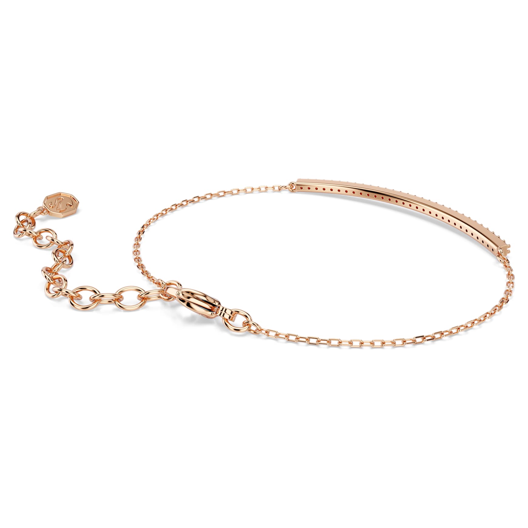 Only bracelet, Round cut, Pink, 18K rose gold finish