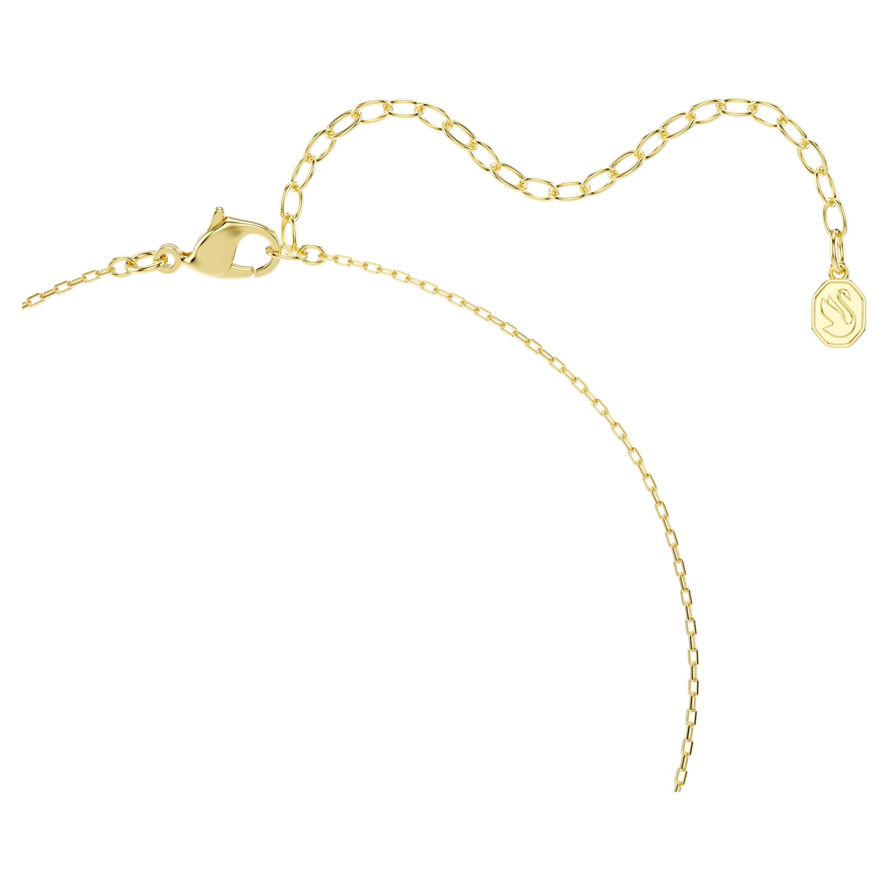 Una Angelic pendant, Mixed cuts, White, 18K gold finish