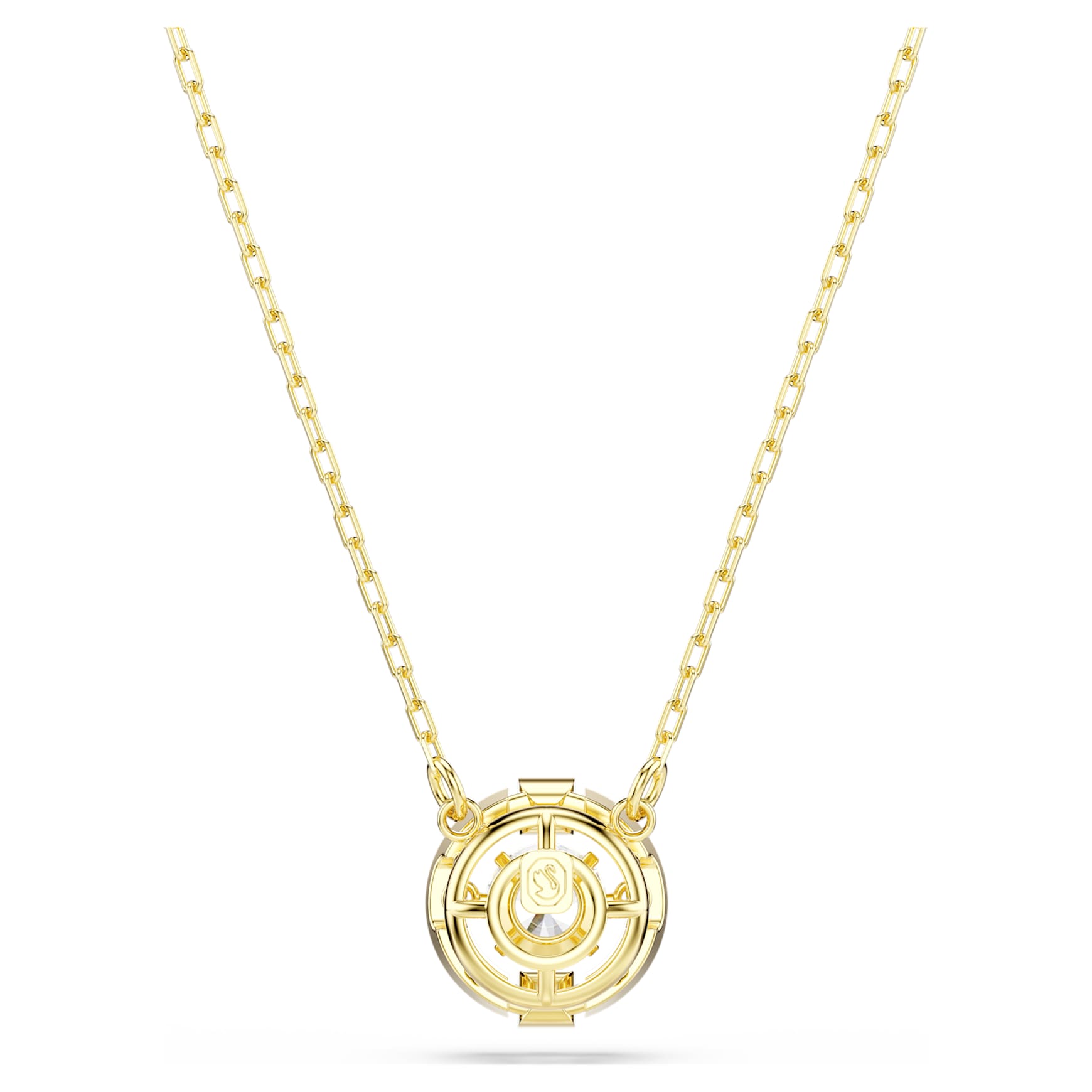 Una Angelic pendant, Mixed cuts, White, 18K gold finish