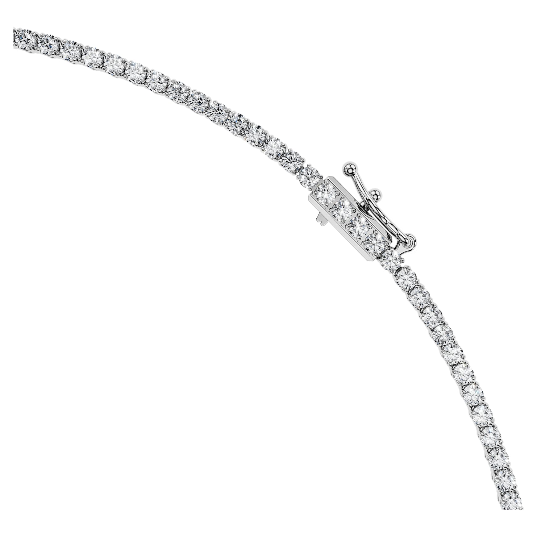 Octagon necklace, Lab-grown diamonds 19.90 ct tw, Octagon shape, 18K white gold