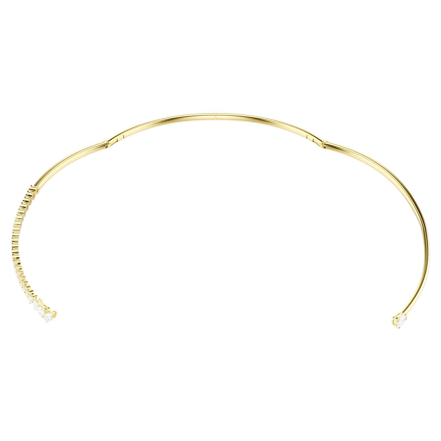 Mesmera choker, Mixed cuts, White, 18K gold finish
