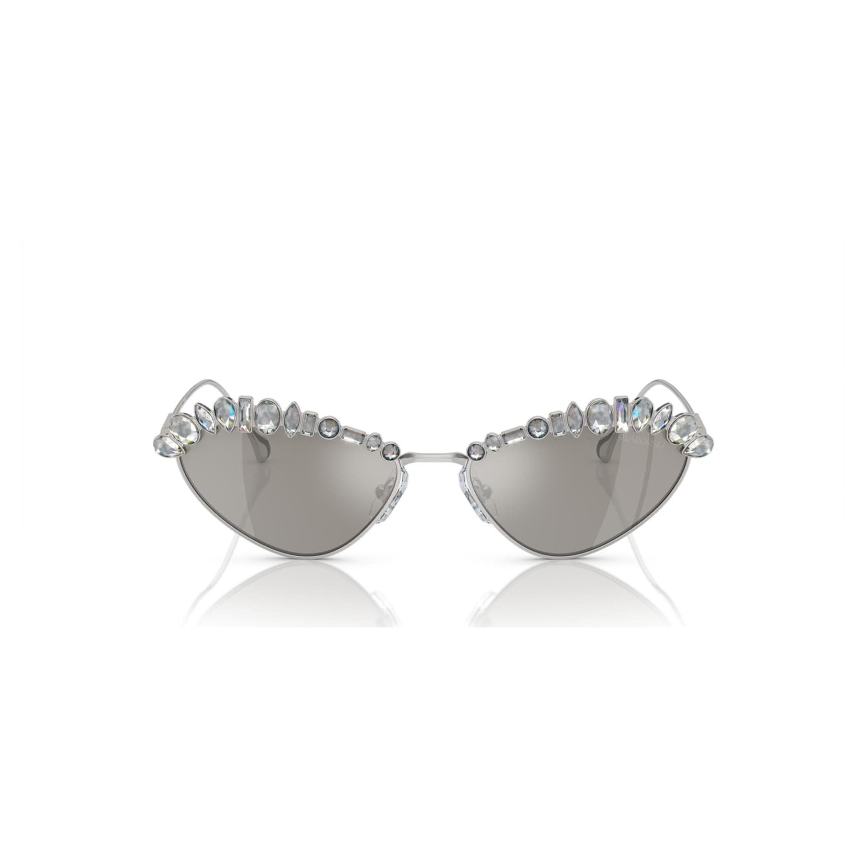 Sunglasses, Cat-Eye shape, SK7009, Silver Tone by SWAROVSKI