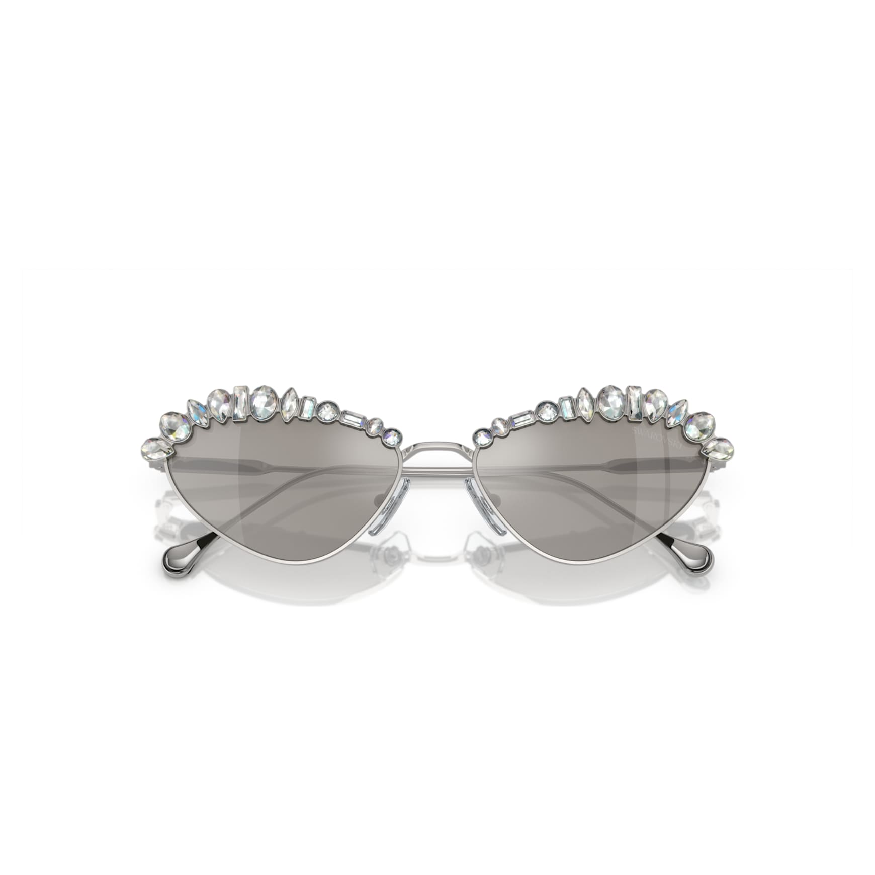 Sunglasses, Cat-Eye shape, SK7009, Silver Tone by SWAROVSKI