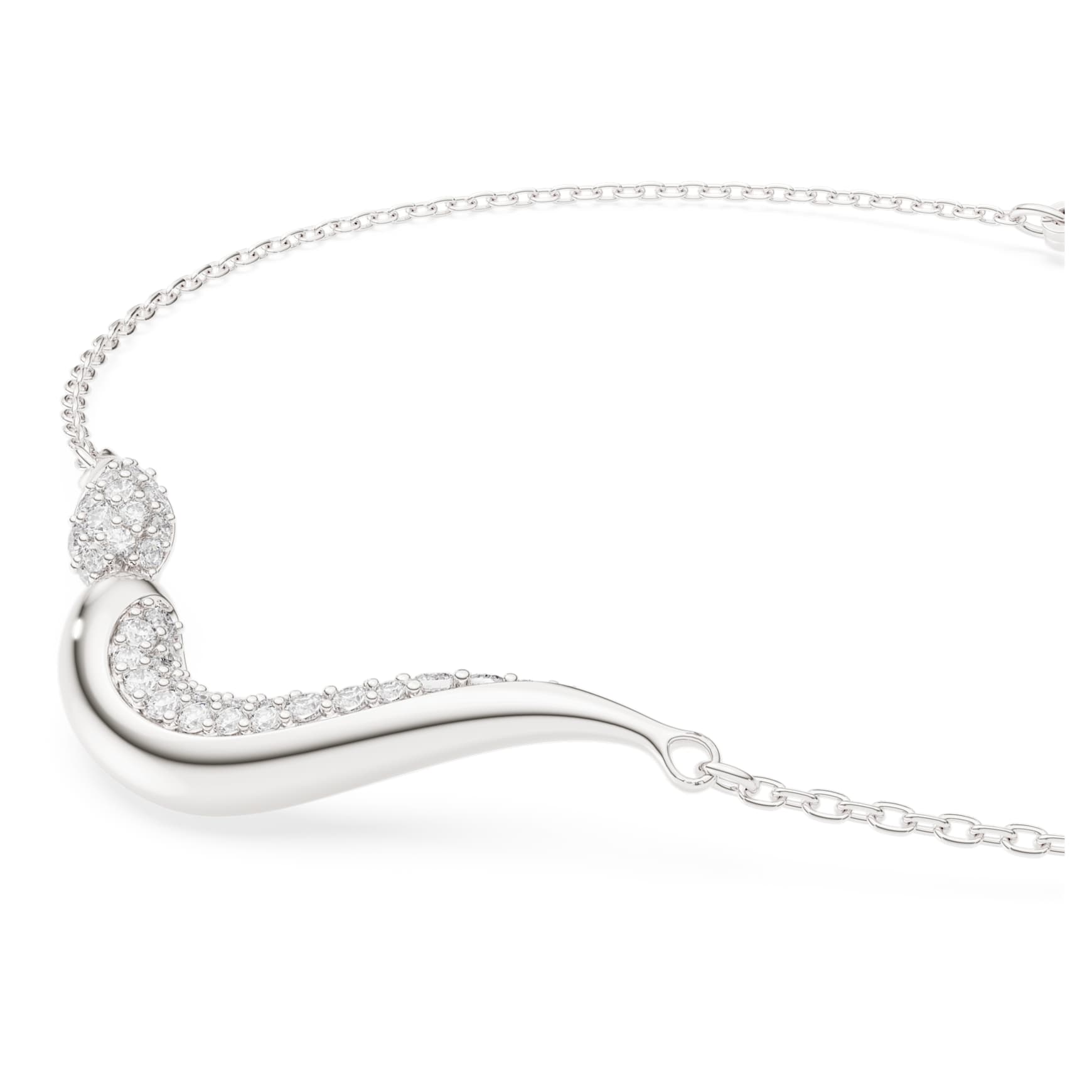 Swarovski Classica bracelet, Round cut, White, Sterling silver