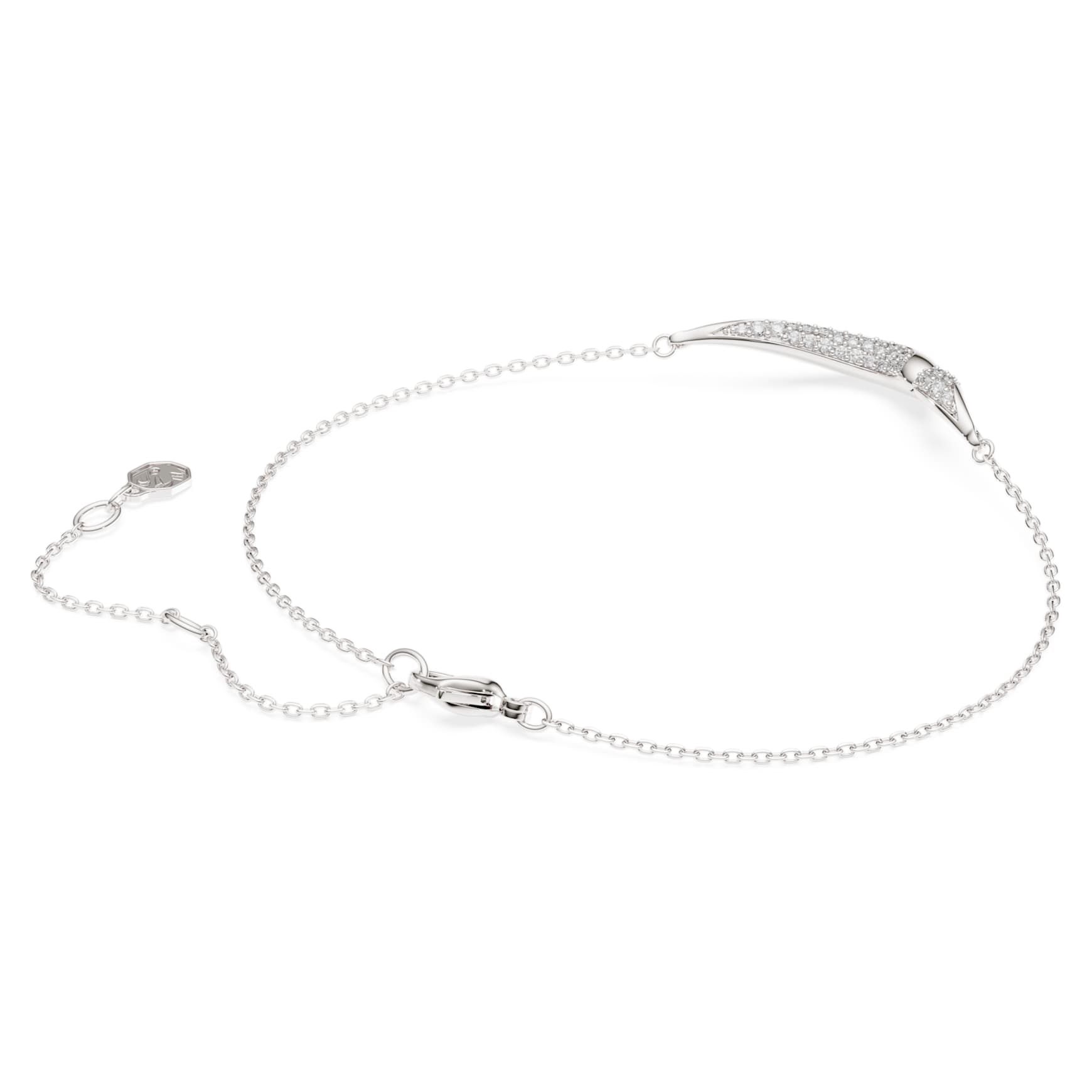 Swarovski Classica bracelet, Round cut, White, Sterling silver