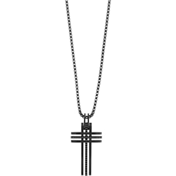 Pendente Bengal Cross, nero, Placcatura in PVD nero - Swarovski, 5070473