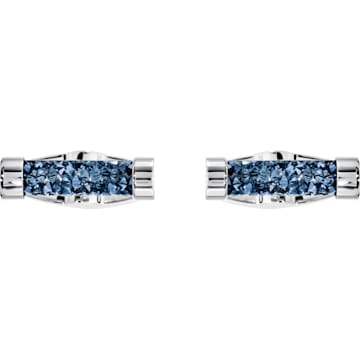 Gemelli Crystaldust, azzurro, acciaio inossidabile - Swarovski, 5427116