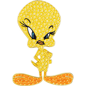 Spillo da cravatta Looney Tunes Titti, giallo, Placcato oro - Swarovski, 5487641