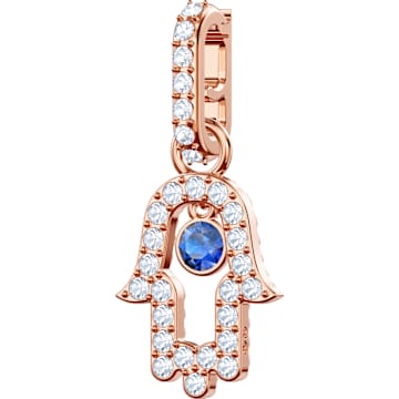 Swarovski Remix Collection Hamsa Hand Charm, Multi-colored, Rose-gold tone plated - Swarovski, 5434402