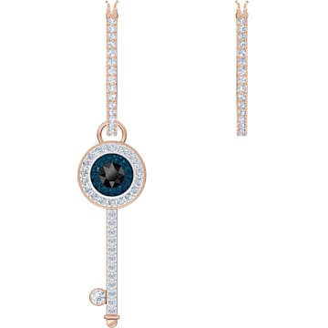 Swarovski Symbolic Hoop Pierced Earrings, Multi-colored, Rose-gold tone plated - Swarovski, 5497667