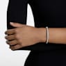 Dextera bangle, White, Stainless steel - Swarovski, 5032845