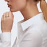 Attract 戒指, 圓形切割, 密鑲, 白色, 鍍白金色 - Swarovski, 5032922