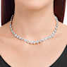 Una Angelic Tennis 네크리스, 라운드 컷, 미디움, 화이트, 로듐 플래팅 - Swarovski, 5117703