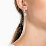 Angelic drop earrings, Round cut, White, Rhodium plated - Swarovski, 5142721