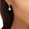 Angelic drop earrings, Round cut, White, Rhodium plated - Swarovski, 5142721