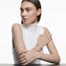 Bransoletka typu bangle Fresh, Szlif okrągły, Biała, Powłoka w odcieniu różowego złota - Swarovski, 5217727