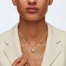 Una necklace, Round cut, Blue, Rhodium plated - Swarovski, 5279425