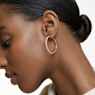 Stone hoop earrings, Pavé, Large, White, Rose gold-tone plated - Swarovski, 5383938