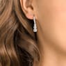 Anneaux d'oreilles Stilla Attract, Taille ronde, Blanches, Métal rhodié - Swarovski, 5416155