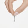 Attract Trilogy ต่างหูแบบห่วง, เจียระไนทรงกลม, ขาว, เคลือบโรเดียม - Swarovski, 5416155