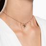 Symbolica necklace, Moon and star, Black, Rose gold-tone plated - Swarovski, 5429737