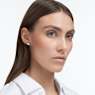 Attract stud earrings, Square cut, White, Rhodium plated - Swarovski, 5430365