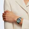 Octea Lux Chrono watch, Swiss Made, Leather strap, Green, Rose gold-tone finish - Swarovski, 5452498