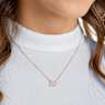 Dazzling Swan necklace, Swan, Pink, Rose gold-tone plated - Swarovski, 5469989