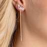 Dazzling Swan drop earrings, Swan, Pink, Rose gold-tone plated - Swarovski, 5469990