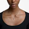 Solitaire medál, Körmetszéses, Fehér, Ródium bevonattal - Swarovski, 5472635