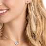 Una set, Round cut, Blue, Rhodium plated - Swarovski, 5480485