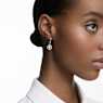 Swarovski Sparkling Dance drop earrings, Round cut, White, Rhodium plated - Swarovski, 5504652