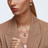 Una drop earrings, Clover, Pink, Rose gold-tone plated - Swarovski, 5516477