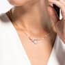 Náhrdelník Swarovski Infinity, Nekonečno a srdce, Bílá, Povrchová úprava použitím směsi kovů - Swarovski, 5518865