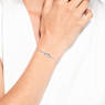 Βραχιόλι Swarovski Infinity, Άπειρο και καρδιά, Λευκό, Επιμετάλλωση ροδίου - Swarovski, 5524421